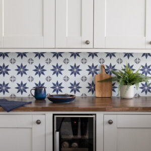 Dc fix ALIA BLUE Self-Adhesive Vinyl Wall Tiles 15.25cm(W) 15.25cm(H) 1.2mm(D)