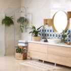 Dc fix ALIA BLUE Self-Adhesive Vinyl Wall Tiles 15cm x 15cm