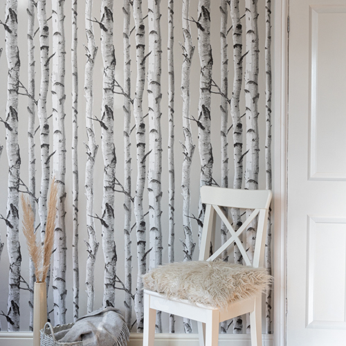 BIRCH TREE20 (1) Nu Wallpaper BIRCH TREE Peel and Stick Wallpaper 52.07cm x 5.49m