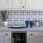 Dc fix CUBIA BLUE Self-Adhesive Vinyl Wall Tiles 15.25cm(W) 15.25cm(H) 1.2mm(D)