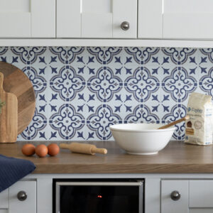 Dc fix JAMILA BLUE Self-Adhesive Vinyl Wall Tiles 15.25cm(W) 15.25cm(H) 1.2mm(D)