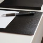 Dc fix LEATHER EFFECT BLACK Sticky Back Plastic Vinyl Wrap Film