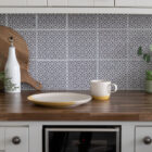 Dc fix LINA GREY Self-Adhesive Vinyl Wall Tiles 15.25cm(W) 15.25cm(H) 1.2mm(D)
