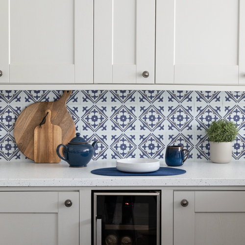 NADIA BLUE 500PX (8) Dc fix NADIA BLUE Self-Adhesive Vinyl Wall Tiles 15.25cm(W) 15.25cm(H) 1.2mm(D)