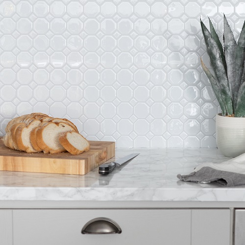 OCTAGON (1) In Home OCTAGON 3D Epoxy Splashback Tile Stickers 25.4cm x 25.4cm