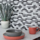 In House SMOKED GLASS 3D Epoxy Splashback Tile Stickers 25.4cm x 25.4cm