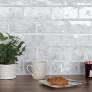 In Home SUBWAY CARRARA 3D Epoxy Splashback Tile Stickers 25.4cm x 25.4cm
