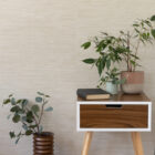 Nu Wallpaper TIBETAN GRASSCLOTH CREAM Peel and Stick Wallpaper 52.07cm x 5.49m