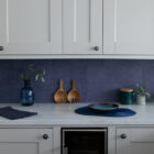 Dc fix MICRO CEMENT BLUE Self-Adhesive Vinyl Wall Tiles 15.25cm(W) 15.25cm(H) 1.2mm(D)