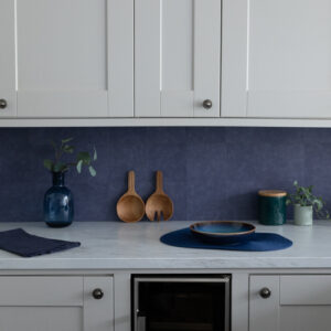 Dc fix MICRO CEMENT BLUE Self-Adhesive Vinyl Wall Tiles 15.25cm(W) 15.25cm(H) 1.2mm(D)