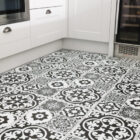 Floor Pops VALENCIA CHARCOAL Large Peel and Stick Vinyl Floor Tiles 30.5cm(W) 60.96cm(H) 1.5mm(D)