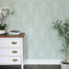 Nu Wallpaper NOMAD DAMASK GREEN Peel and Stick Wallpaper 52.07cm(W) 5.49m(L)