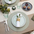 Dc fix GREEN TEA Eco-line Wipe Clean Round Weave Placemats 37cm(dia)