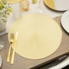 Dc fix VANILLA Eco-line Wipe Clean Round Weave Placemats 37cm(dia)