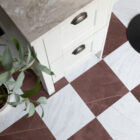 Floor Pops BONNEVILLE OXBLOOD Peel and Stick Vinyl Floor Tiles 30.48cm(W) 30.48cm(H) 1.5mm(D)