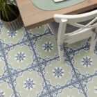 Floor Pops DAPHNE SAGE GREEN Peel and Stick Vinyl Floor Tiles 30.48cm(W) 30.48cm(H) 1.5mm(D)