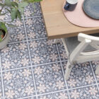 Floor Pops LILLIUM BLUE Peel and Stick Vinyl Floor Tiles 30.48cm(W) 30.48cm(H) 1.5mm(D)