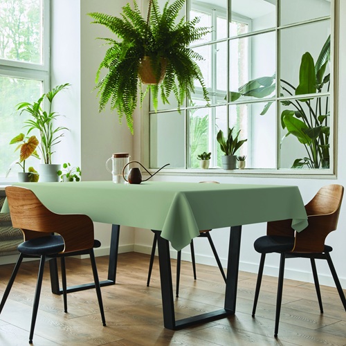 Sage green (2) 500 d-c-fix Sage Green Eco Line PVC Free Polyester Tablecloth